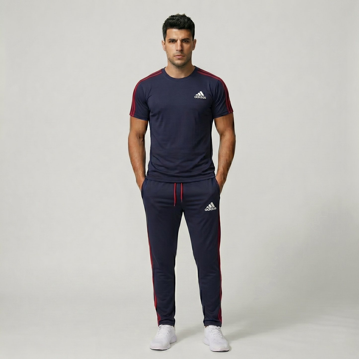 Men's midnight navy 2-piece active wear set - Pearl Clothing Pakistan