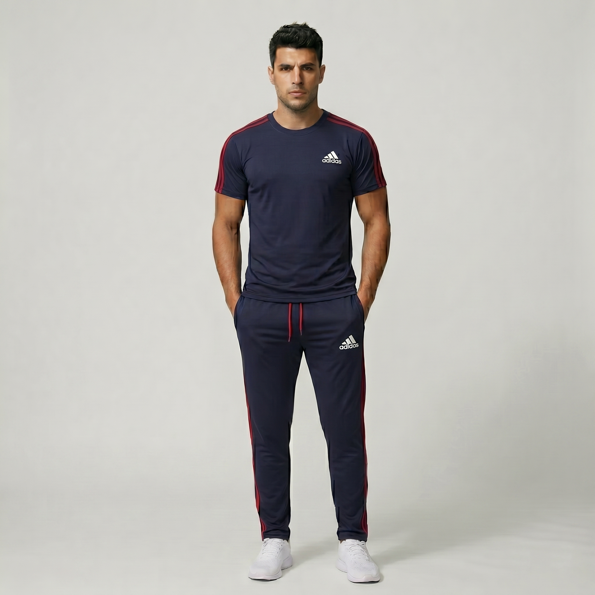 Men's midnight navy 2-piece active wear set - Pearl Clothing Pakistan