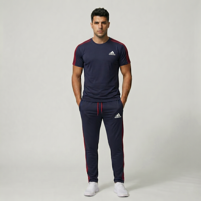 Men's midnight navy 2-piece active wear set - Pearl Clothing Pakistan